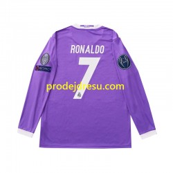 Real Madrid Dresy Fotbal Cristiano Ronaldo 7 2016 Retro Muž Venkovní Dlouhý rukáv