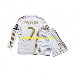 Real Madrid Dresy Fotbal Cristiano Ronaldo 7 Dětský Domácí 2011 Dlouhý rukáv
