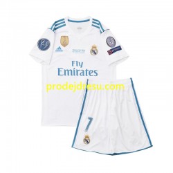 Real Madrid Dresy Fotbal Cristiano Ronaldo 7 2017 Retro Dětský Domácí Krátký rukáv