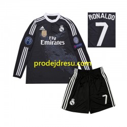 Real Madrid Dresy Fotbal Cristiano Ronaldo 7 2014 Retro Dětský Alternativní Dlouhý rukáv