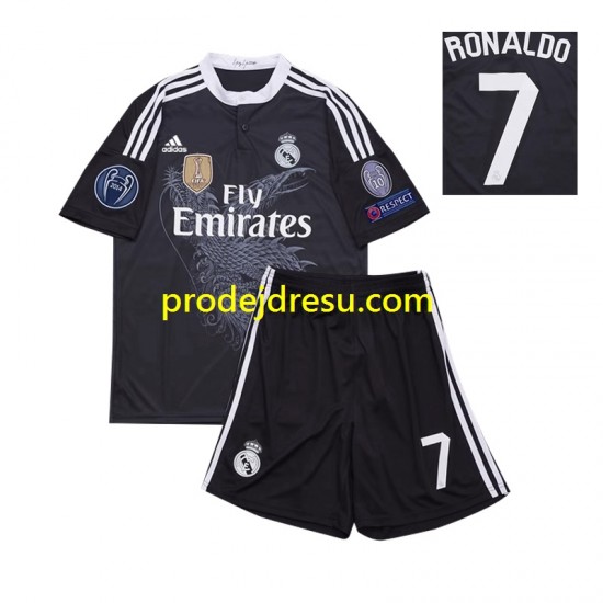 Real Madrid Dresy Fotbal Cristiano Ronaldo 7 2014 Retro Dětský Alternativní Krátký rukáv
