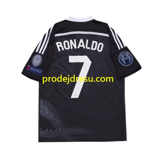 Real Madrid Dresy Fotbal Cristiano Ronaldo 7 2014 Retro Dětský Alternativní Krátký rukáv