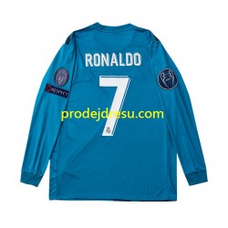 Real Madrid Dresy Fotbal Cristiano Ronaldo 7 2017 Retro Dětský Alternativní Dlouhý rukáv