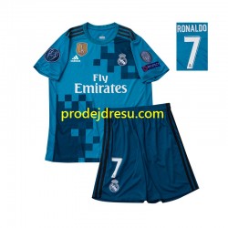 Real Madrid Dresy Fotbal Cristiano Ronaldo 7 2017 Retro Dětský Alternativní Krátký rukáv