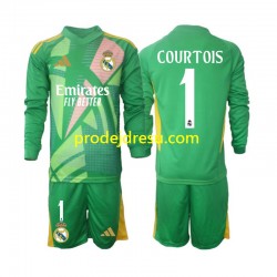 Real Madrid Dresy Fotbal Thibaut Courtois 1 Brankářské Dětský Alternativní 2024-2025 Dlouhý rukáv