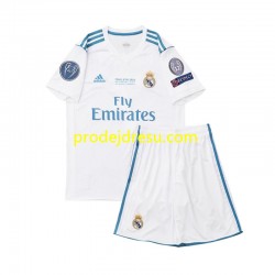 Real Madrid Dresy Fotbal 2017 Retro Dětský Domácí Krátký rukáv