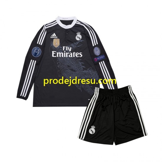 Real Madrid Dresy Fotbal 2014 Retro Dětský Alternativní Dlouhý rukáv