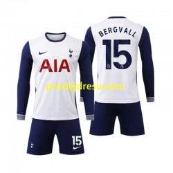 Dresy Fotbal Tottenham Spurs Bergvall 15 Dětský Domácí 2024-2025 Dlouhý rukáv