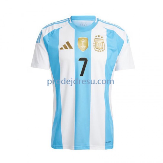 Argentina Dresy Fotbal De Paul 7 Muž Domácí 2024 Krátký rukáv