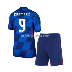 Chorvatsko Dresy Fotbal Andrej Kramaric 9 Dětský Venkovní Euro 2024 Krátký rukáv