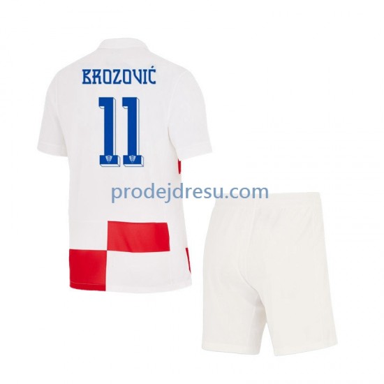 Chorvatsko Dresy Fotbal Marcelo Brozovic 11 Dětský Domácí Euro 2024 Krátký rukáv