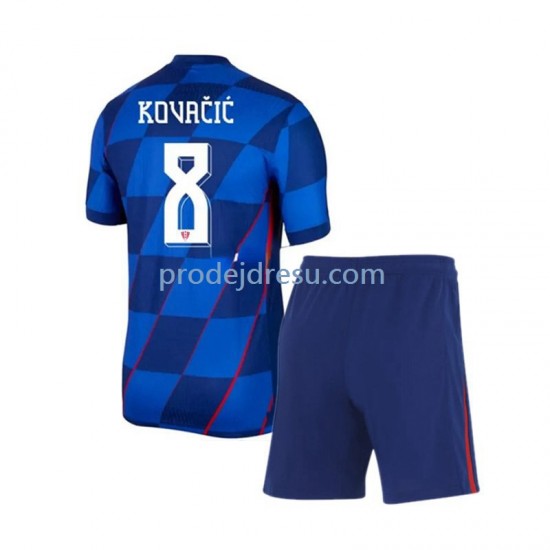 Chorvatsko Dresy Fotbal Mateo Kovacic 8 Dětský Venkovní Euro 2024 Krátký rukáv