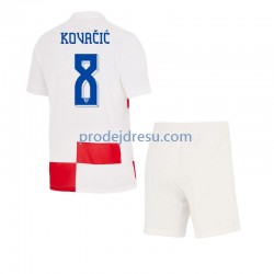 Chorvatsko Dresy Fotbal Mateo Kovacic 8 Dětský Domácí Euro 2024 Krátký rukáv