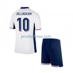 Anglie Dresy Fotbal Jude Bellingham 10 Dětský Domácí Euro 2024 Krátký rukáv