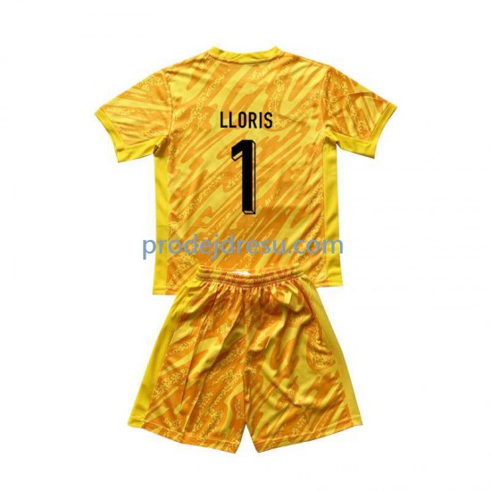 Francie Dresy Fotbal Hugo Lloris 1 Brankářské Dětský Domácí Euro 2024 Krátký rukáv