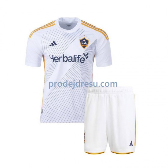 Los Angeles Galaxy Dresy Fotbal Dětský Domácí 2024 Krátký rukáv