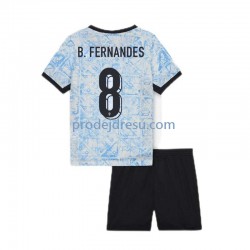 Portugalsko Dresy Fotbal Bruno Fernandes 8 Dětský Venkovní Euro 2024 Krátký rukáv