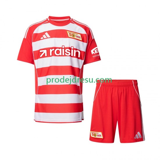 Dresy Fotbal Union Berlin Dětský Domácí 2025-2026 Krátký rukáv