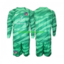 Atlético Madrid Dresy Fotbal Green color Brankářské Dětský Venkovní 2023-2024 Dlouhý rukáv