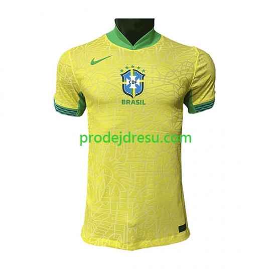 Brazílie Dresy Fotbal Muž Domácí 2023-2024 Krátký rukáv