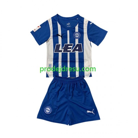 Dresy Fotbal Deportivo Alaves Dětský Domácí 2023-2024 Krátký rukáv