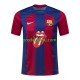 FC Barcelona Dresy Fotbal Rolling Stones Muž Domácí 2023-2024 Krátký rukáv