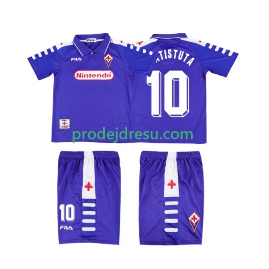 ACF Fiorentina Dresy Fotbal RUICOSTA 10 Retro Dětský Domácí 1998 1999 Krátký rukáv