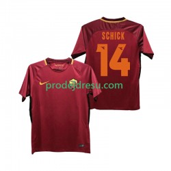 AS Řím Dresy Fotbal SCHICK 14 2017-2018 Retro Muž Domácí Krátký rukáv