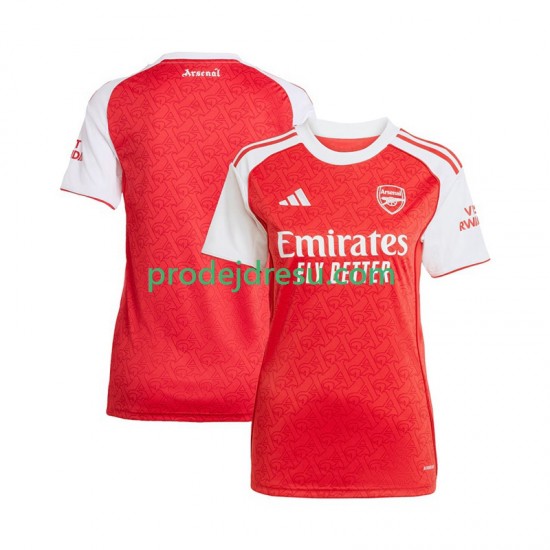 Arsenal Dresy Fotbal Žena Domácí 2025-2026 Krátký rukáv