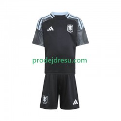 Aston Villa Dresy Fotbal Dětský Venkovní 2025-2026 Krátký rukáv