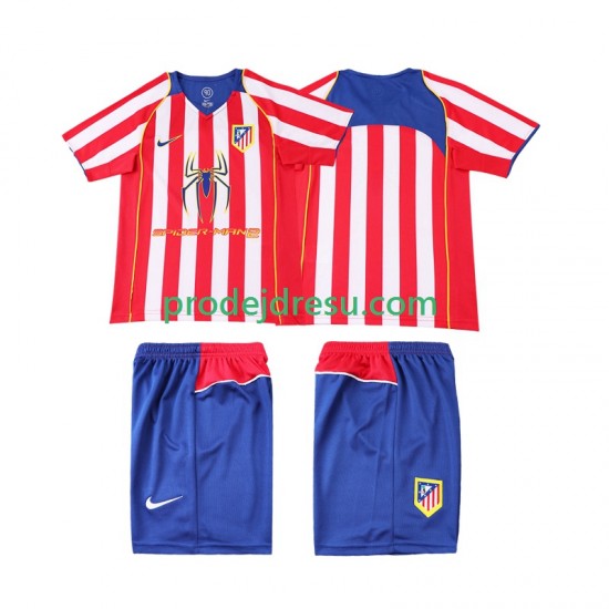 Atlético Madrid Dresy Fotbal 2005 Retro Dětský Domácí 2004 Krátký rukáv