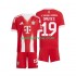 FC Bayern Mnichov Dresy Fotbal Alphonso Davies 19 Dětský Domácí 2025-2026 Krátký rukáv