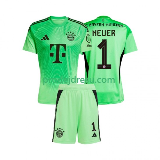 FC Bayern Mnichov Dresy Fotbal Manuel Neuer 1 Brankářské Dětský Domácí 2025-2026 Krátký rukáv