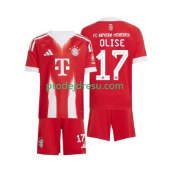 FC Bayern Mnichov Dresy Fotbal Michael Olise 17 Dětský Domácí 2025-2026 Krátký rukáv