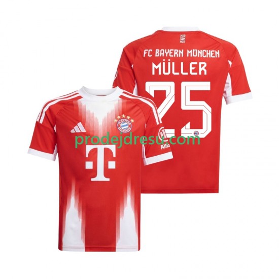 FC Bayern Mnichov Dresy Fotbal Thomas Muller 25 Muž Domácí 2025-2026 Krátký rukáv