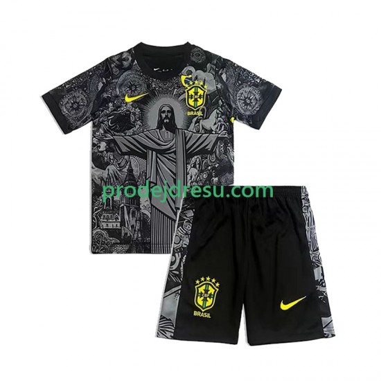 Brazílie Cheist the Redeemer Football Shirts Dětský Domácí 2024 Krátký rukáv