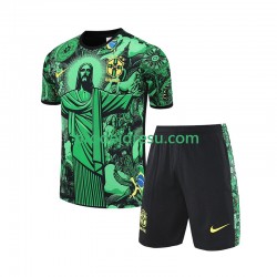 Brazílie JESUS Special Football Shirts Dětský Domácí 2024-2025 Krátký rukáv