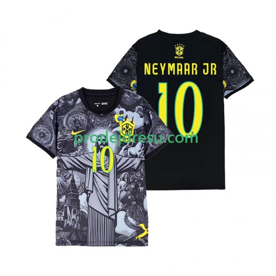Brazílie Dresy Fotbal Neymar JR 10 Cheist the Redeemer Muž Domácí 2024 Krátký rukáv