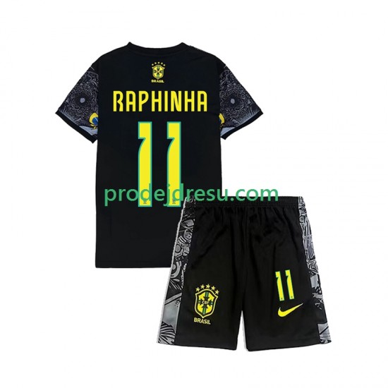 Brazílie RAPHINHA 11 Cheist the Redeemer Football Shirts Dětský Domácí 2024 Krátký rukáv