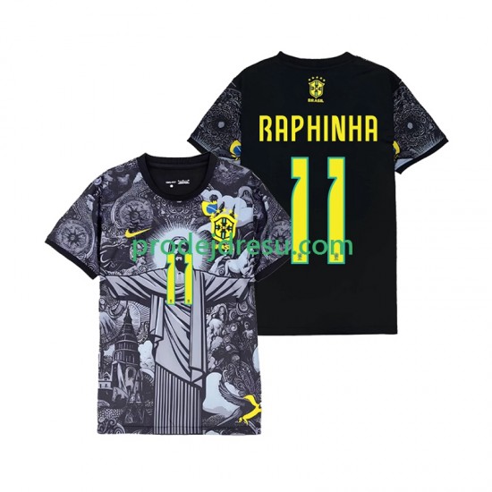Brazílie Dresy Fotbal RAPHINHA 11 Cheist the Redeemer Muž Domácí 2024 Krátký rukáv