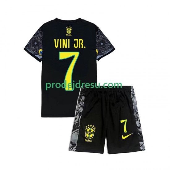 Brazílie Vinicius Junior 7 Cheist the Redeemer Football Shirts Dětský Domácí 2024 Krátký rukáv
