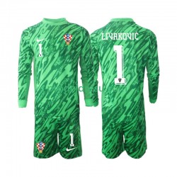 Chorvatsko Dresy Fotbal DOMINIK LIVAKOVIC 1 Brankářské Dětský Venkovní 2024 Dlouhý rukáv