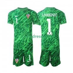 Chorvatsko Dresy Fotbal DOMINIK LIVAKOVIC 1 Brankářské Dětský Venkovní 2024 Krátký rukáv