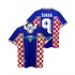 Chorvatsko Dresy Fotbal SUKER 9 Retro Muž Venkovní 1998 Krátký rukáv