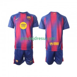 FC Barcelona Dresy Fotbal Dětský Domácí 2025-2026 Krátký rukáv