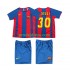 FC Barcelona Dresy Fotbal Lionel Messi 10 Retro Dětský Domácí 2004 Krátký rukáv