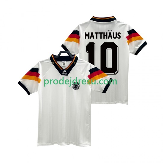 Německo Dresy Fotbal MATTHAUS 10 1992 Retro Muž Domácí Krátký rukáv