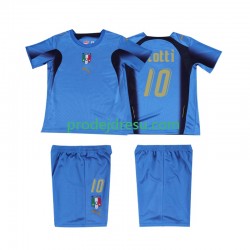 Itálie Dresy Fotbal TOTTI 10 Retro Dětský Domácí 2006 Krátký rukáv