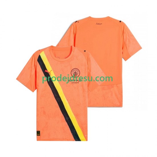 Manchester City Dresy Fotbal UPER Brankářské Muž Dětský Domácí 2025-2026 Krátký rukáv