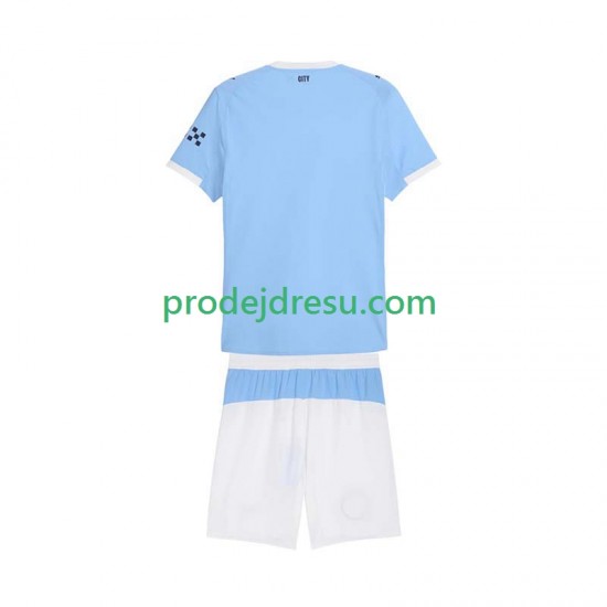 Manchester City Dresy Fotbal Dětský Domácí 2025-2026 Krátký rukáv